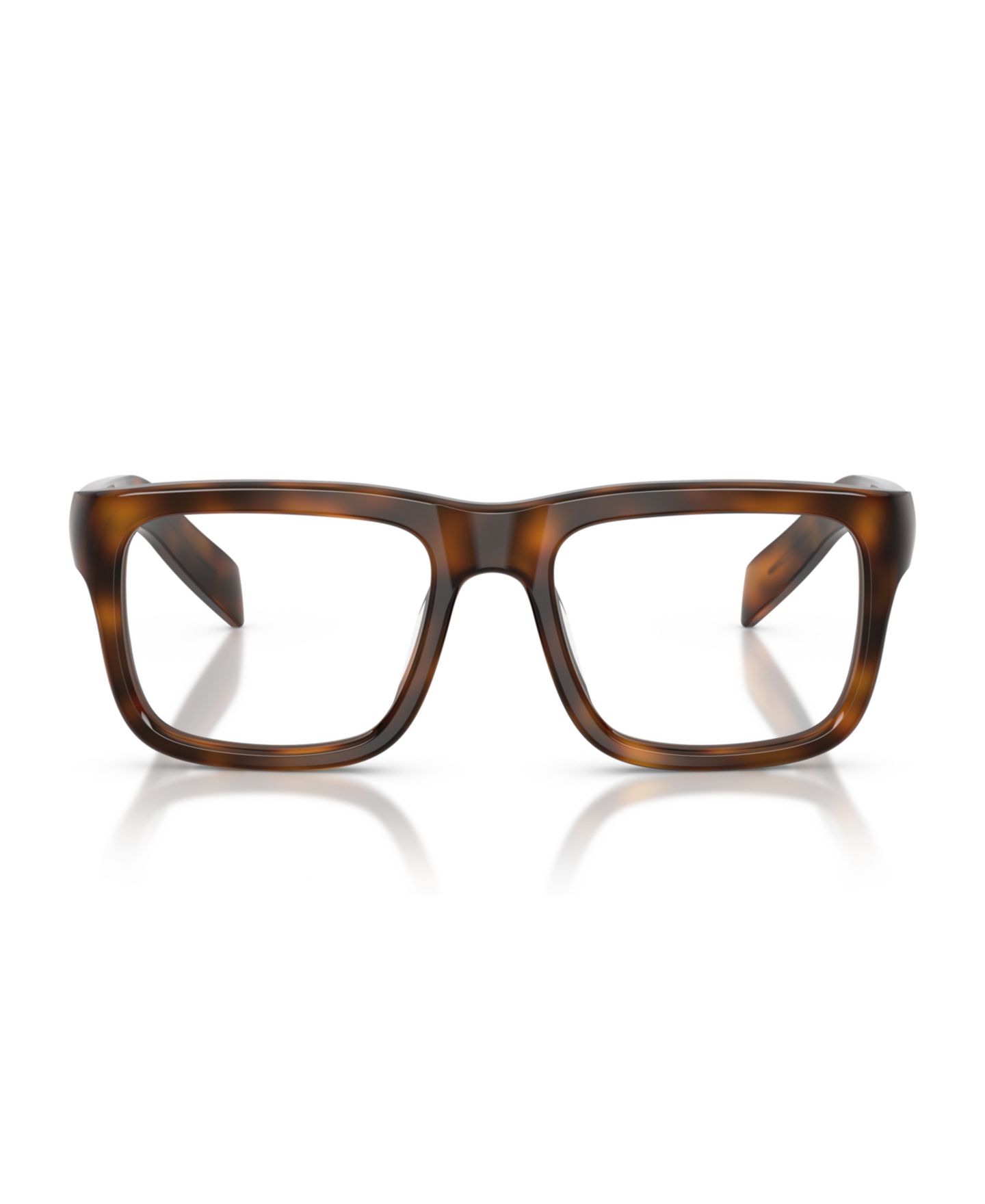 Мужские очки PRADA Man Rectangle Plastic PR D02V Eyeglasses, цвет: Гавана — фото 4