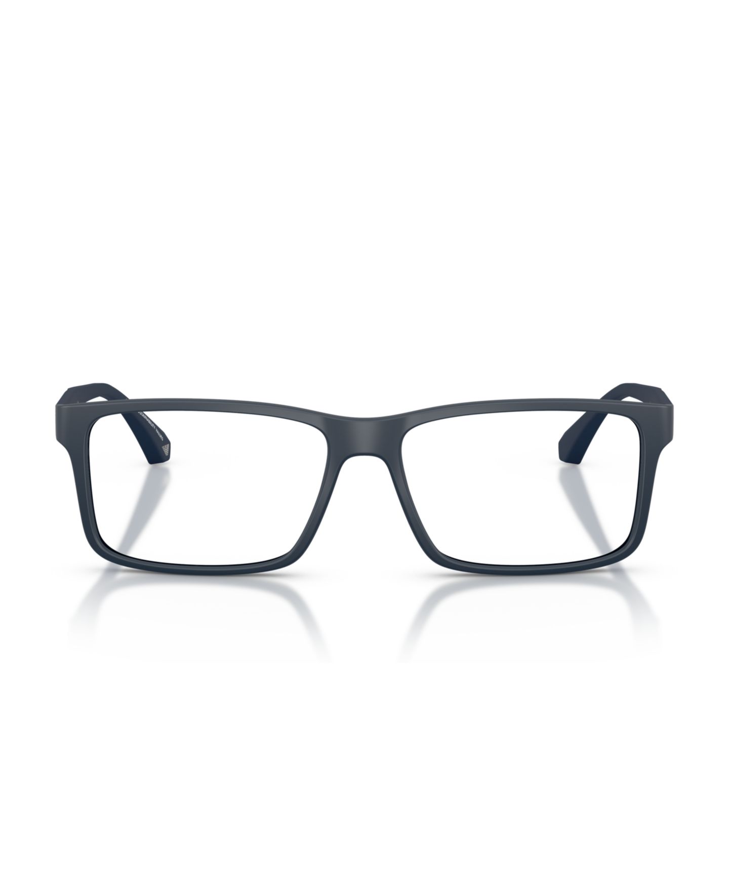 Мужские очки Emporio Armani Man Rectangle Innovative Material EA3038 Eyeglasses, цвет: Матовый синий — фото 4