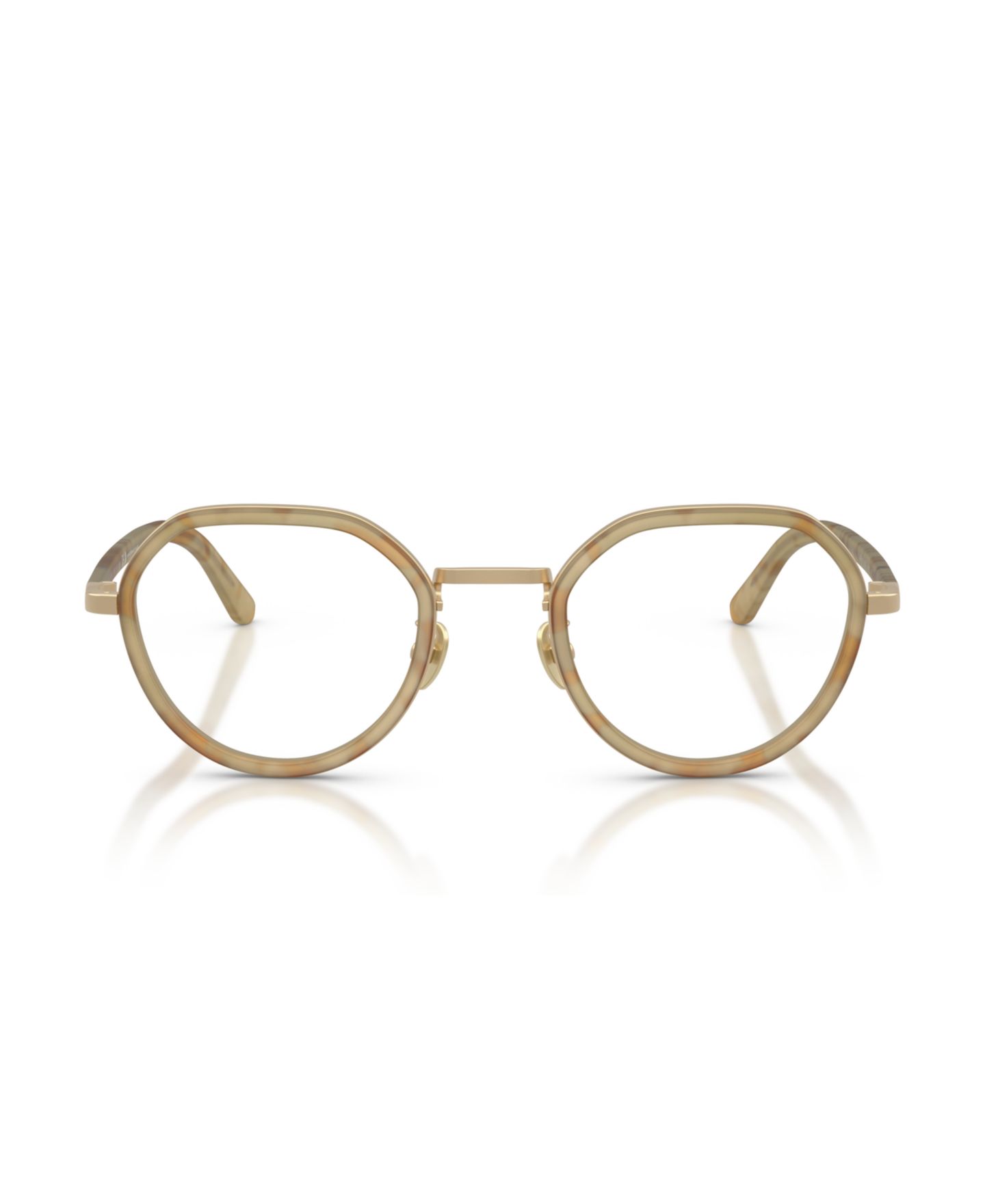 Мужские очки Giorgio Armani Man Round Metal AR5167 Eyeglasses, цвет: Жёлтый гавана — фото 4