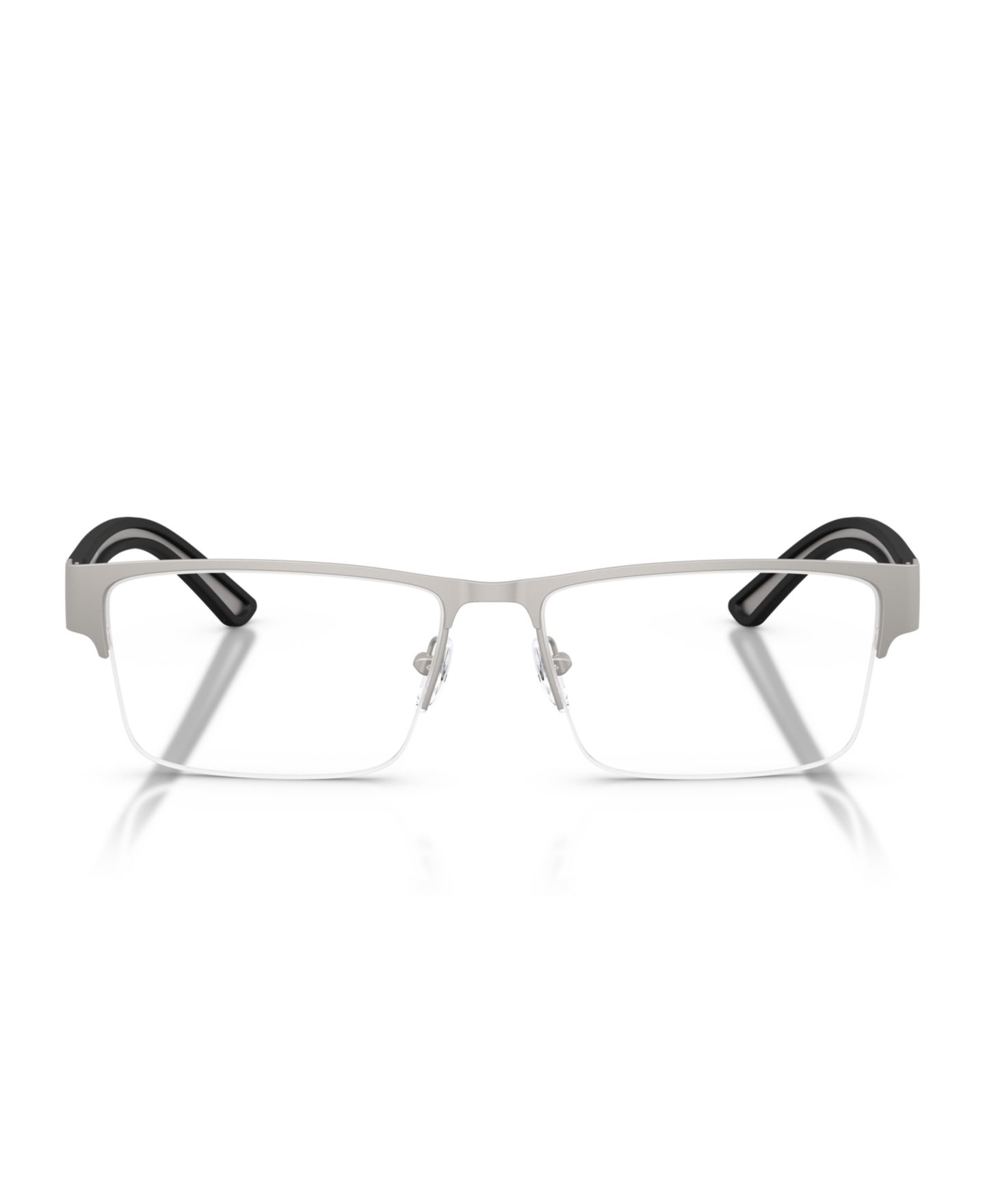 Мужские очки Emporio Armani Man Rectangle Metal EA1182 Eyeglasses, цвет: Каучуковый графитовый — фото 5