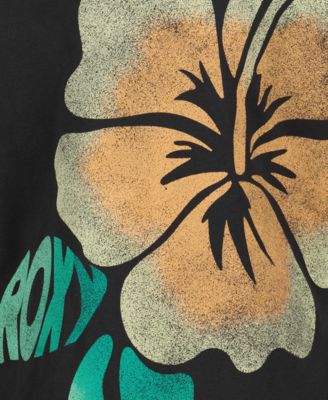 Girls' 7-16 Hibiscus Print Oversized T-Shirt