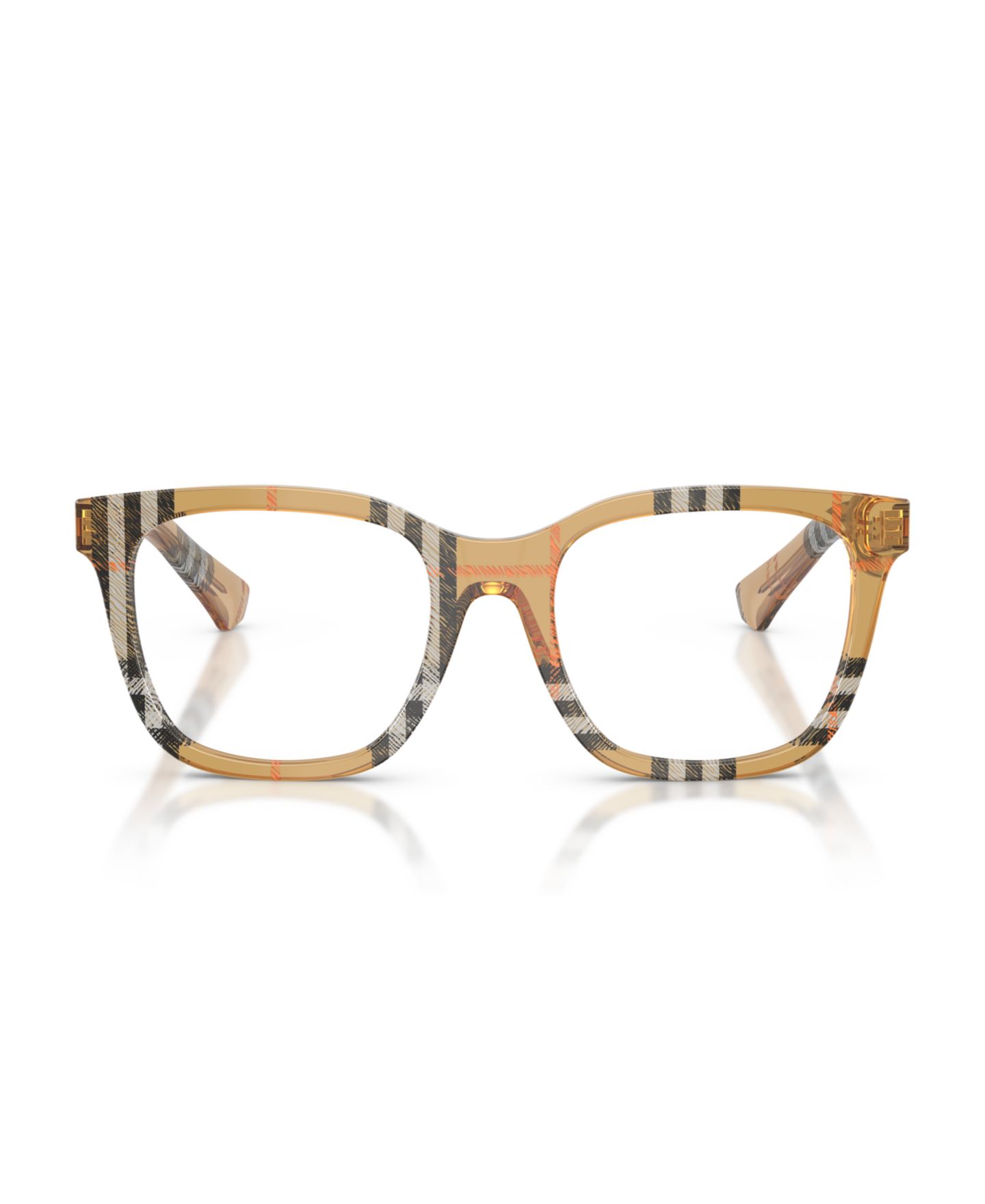 Женские очки Burberry Woman Square Plastic BE2455 Eyeglasses, цвет: Клетчатый песочный — фото 5