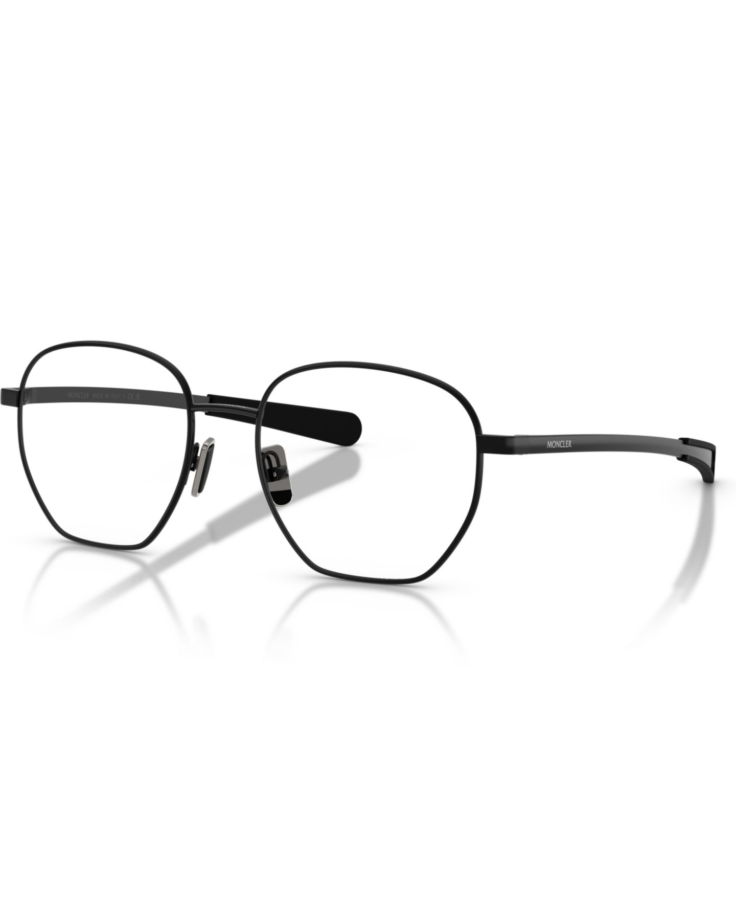 Очки Moncler Unisex Oval Metal ME1015 Eyeglasses, цвет: Матовый чёрный — фото 1