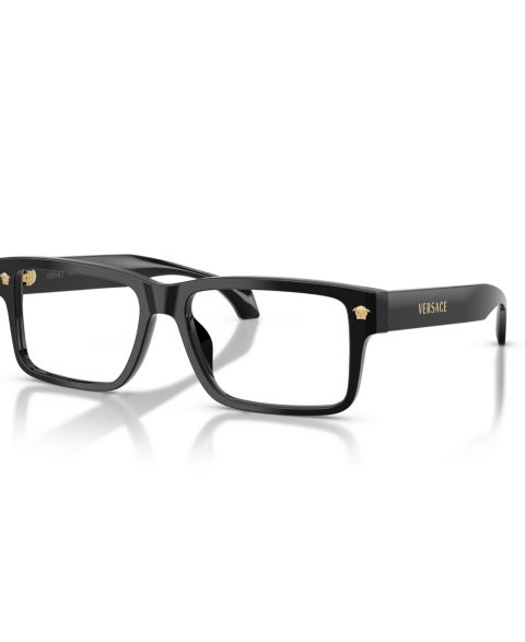 Мужские очки Versace Man Rectangle Plastic VE3391U Eyeglasses, цвет: Чёрный