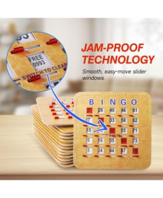 Shutter Bingo Cards, Easy-Read Large Print Bingo Cardboard with Sliding Windows (100-Pack)