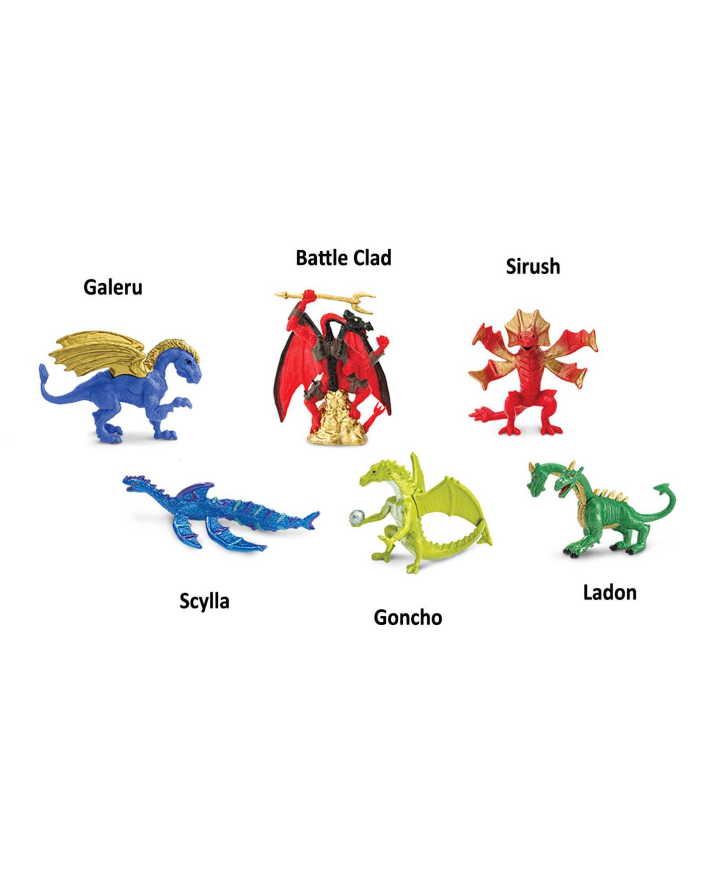 Детские фигурки Safari Ltd. Lair of the Dragons Hand-Painted 6-Piece Figurine Set, Ages 3+, цвет: Разноцветный — фото 3