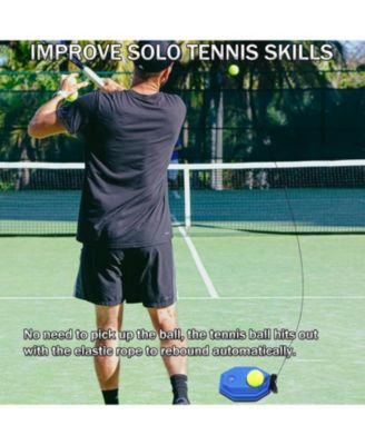 Tennis Racket Set for Adults 2 Players Includes 27 Inch Racquets 4 Tennis Balls Solo Trainer 3 Overgrips and Portable Bag