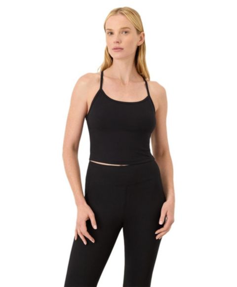 Женский топ Pact on The Go-To Shelf Bra Tank Made with Organic Cotton, цвет: Чёрный
