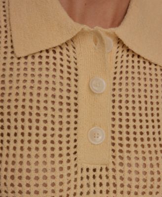 Women's Sleeveless Polo Sweater