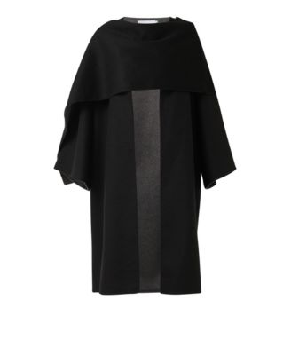 Women's Reversible Cacoon Coat with Scarf Detail