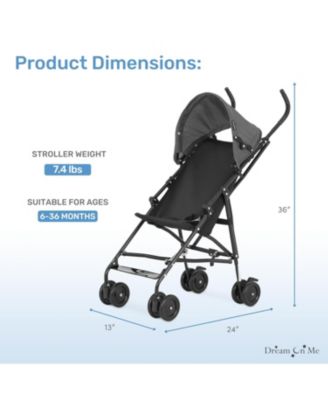 Toddler Aero Travel Stroller: Lightweight with one-hand quick fold, 3-point harness, dual brakes, and adjustable canopy. Perfect for easy travel