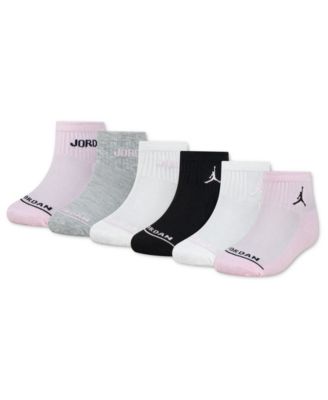 Girls' 9-11 Ankle-Length Socks, 6-Pack