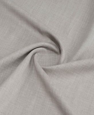 French Pleat Textured Faux Linen Room Darkening Curtain