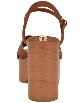 Women's Qeelin Criss-Cross High Block Heel Platform Sandals