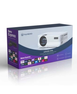 Leisure 470 Portable Mini Projector Bundle with Roku Express
