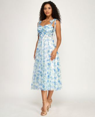 Junior's Floral Midi Dress
