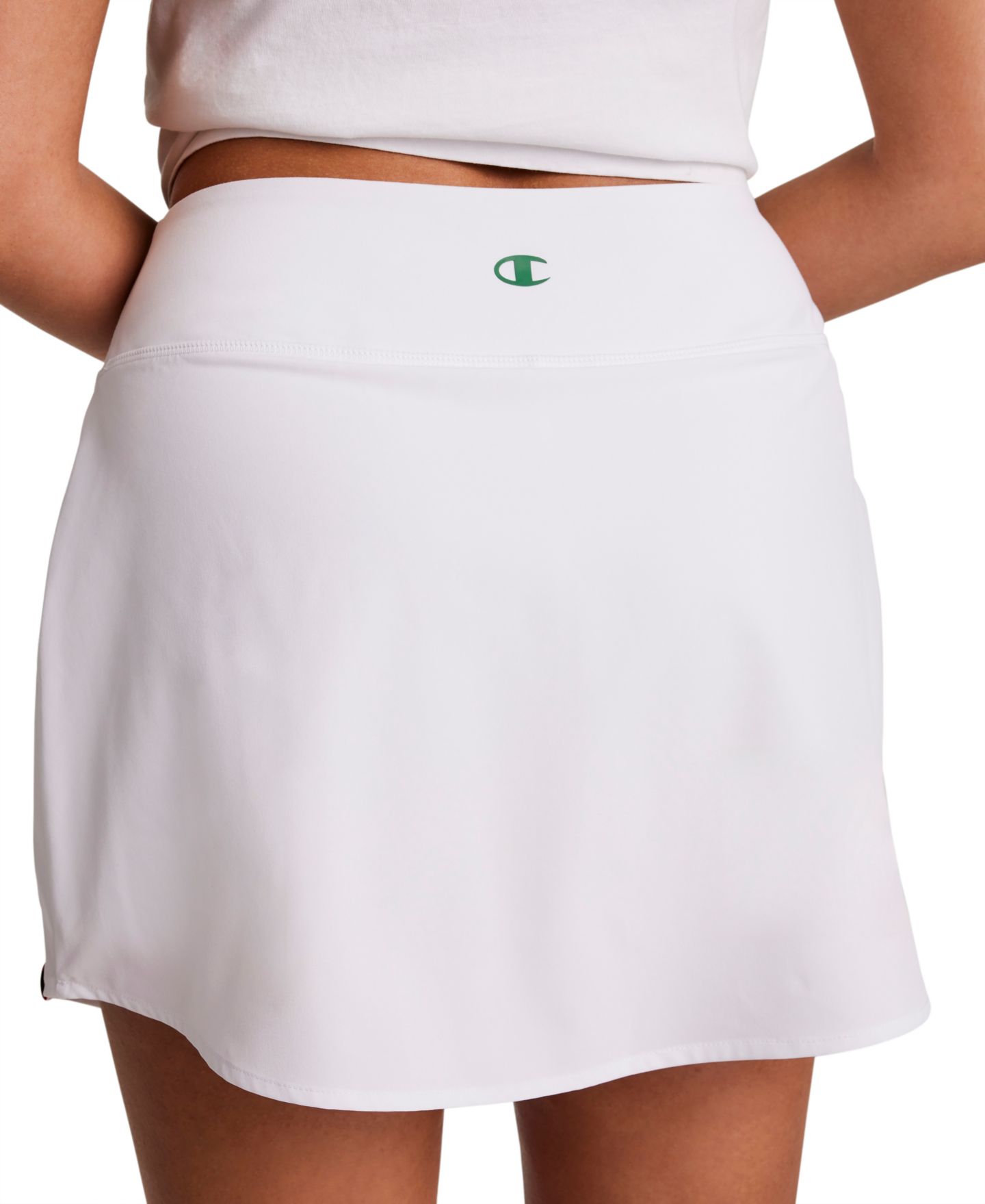 Женская юбка-шорты Champion Mid-Rise Courtside Skort, цвет: Яркий белый — фото 4