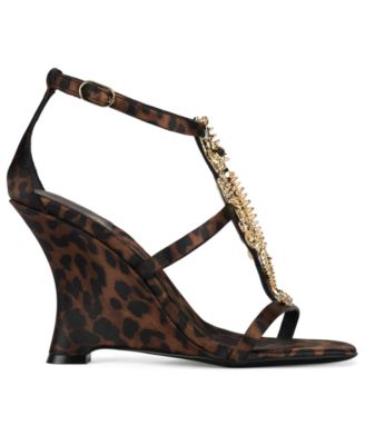 Women's Swamped Embellished Sculpted Wedge Sandals