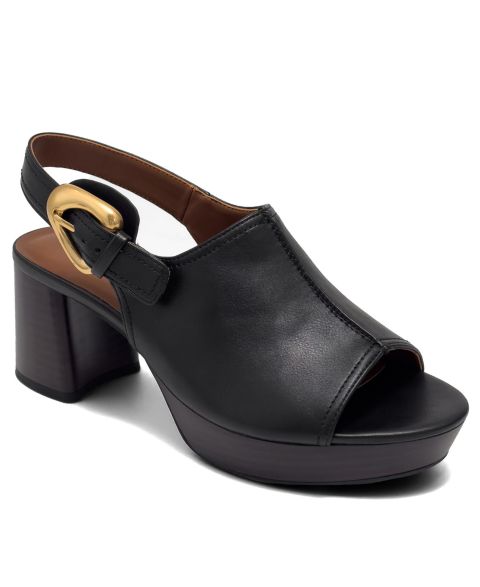 Женские сандалии Aerosoles Chancey Buckle Platform, цвет: Чёрная искусственная кожа
