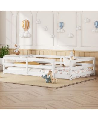 Streamdale Twin Size Montessori Floor Bed with Fence