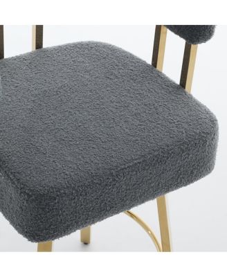 TS Modern decorative chair, living room side chair with gold legs, no wheels, 2PC