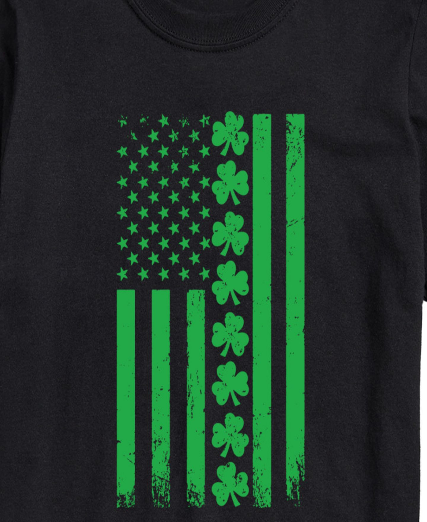 Мужская футболка AIRWAVES Instant Message Lucky USA Flag Short-Sleeve Graphic, цвет: Чёрный — фото 3