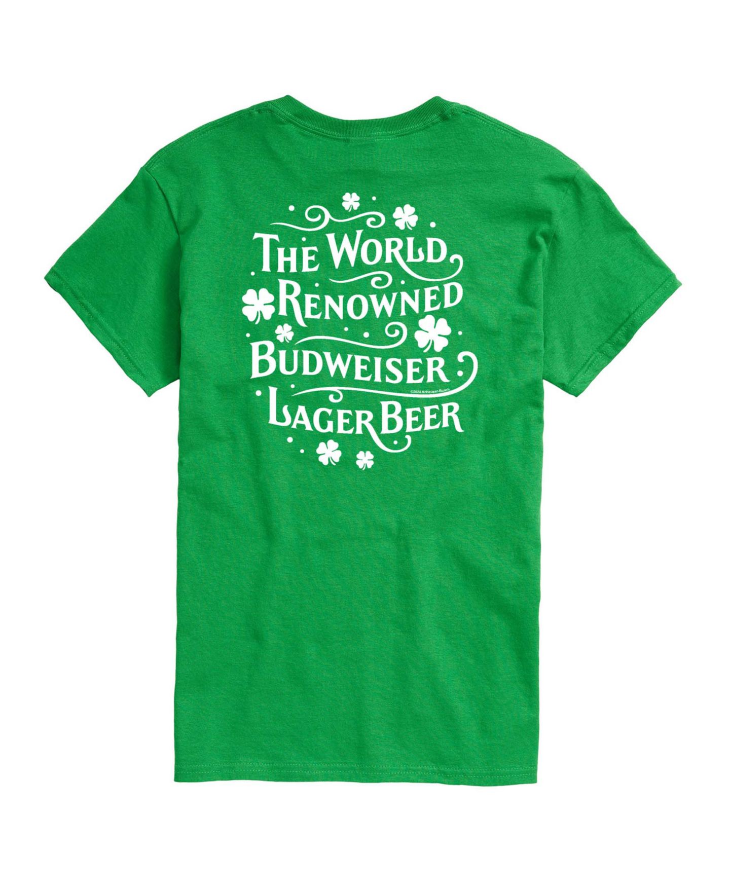 Мужская футболка AIRWAVES Budweiser World Renowned Bud Short-Sleeve Graphic, цвет: Зелёный — фото 1