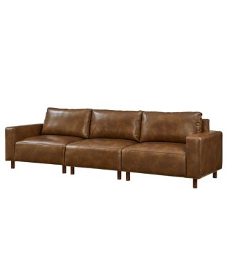 112" Luxury PU Leather Sofa