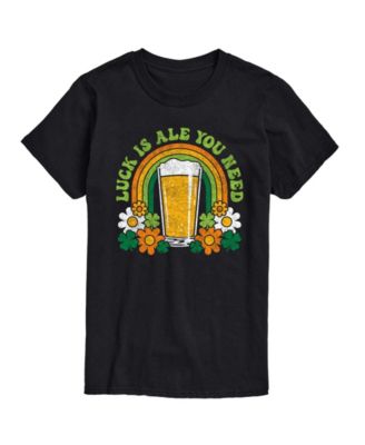 Men's Instant Message Luck Is Ale You Need Short-Sleeve Graphic T-Shirt
