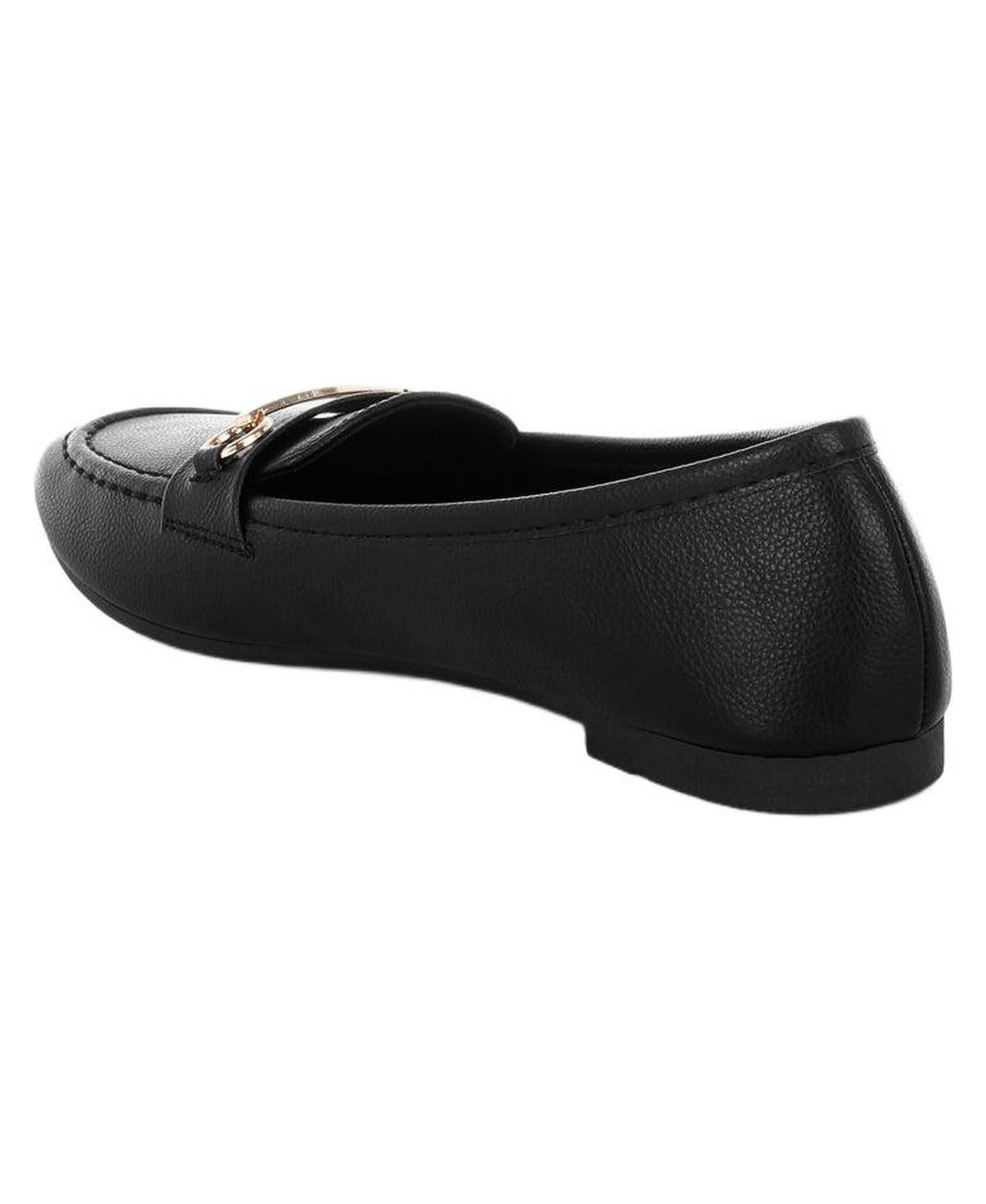 Женские туфли London Rag Oliot Horsebit Detail Flat, цвет: Чёрная искусственная кожа — фото 3