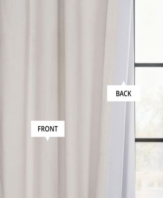 Porcelain White Grommet Signature Velvet Blackout Curtain