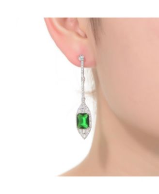 Dazzling White Gold Plated Cubic Zirconia Statement Earrings
