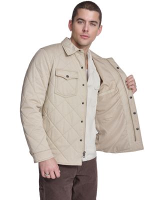 Men's Quilted Zippered Western Shirt Jacket