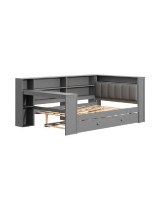  Bed w/Storage, Trundle, Charging, LED, Desk, Headboard