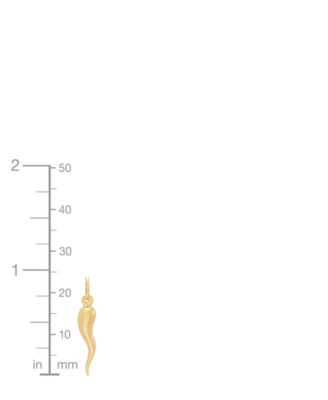 Italian Horn Pendant in 10k Yellow Gold