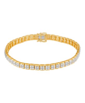 Lab Grown Diamond Bracelet (2 ct. t.w.) in 14k Yellow Gold Plated Sterling Silver