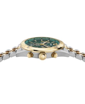 Men's Athletic Two-Tone Stainless Steel Bracelet Watch, 44mm