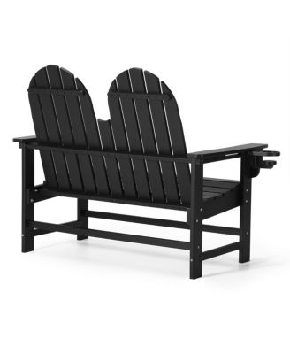 Outdoor Patio 49" HDPE Adirondack Garden Bench