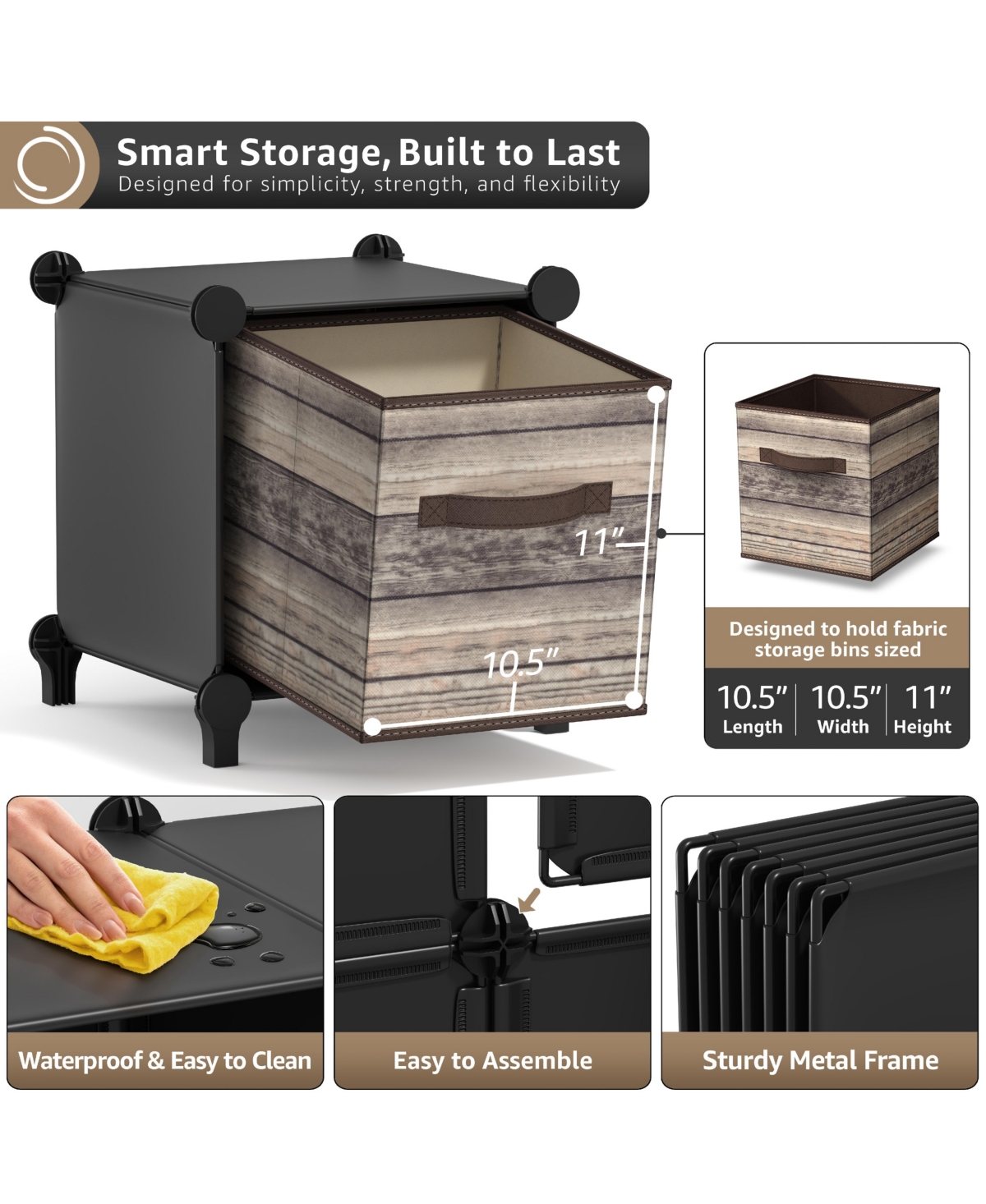 Sorbus -Cube Storage Organizer Cubby Shelf for Closet, Toys, Books, and More Space-Saving Bookshelf for Bedroom, Living Room