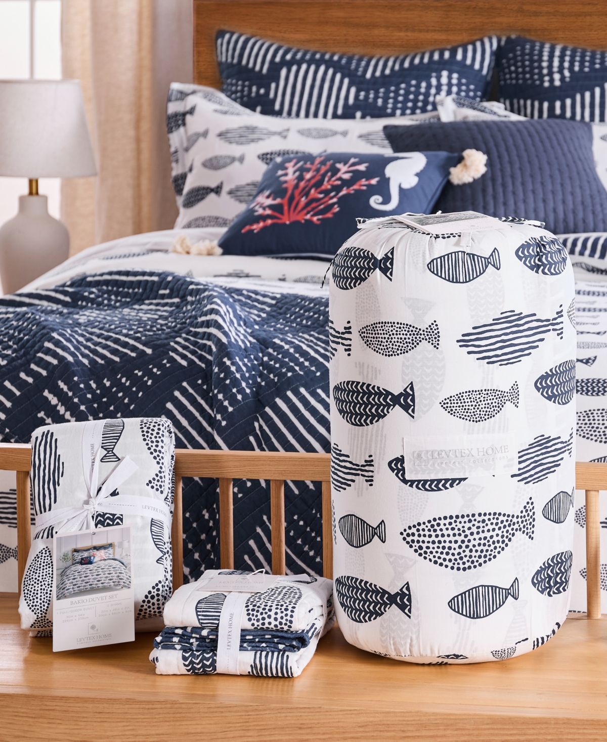 Levtex Home Bakio Reversible 3-Pc. Duvet Cover Set