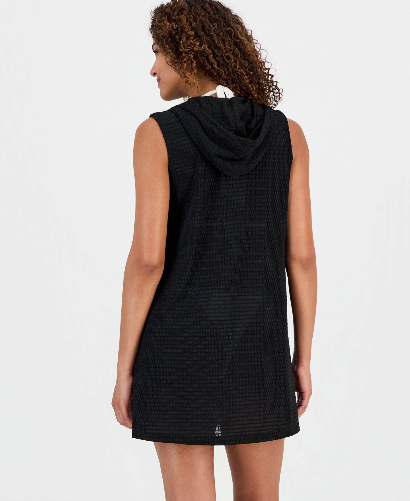 Женское худи J Valdi Sleeveless Zip-Up Swim, цвет: Чёрный — фото 3