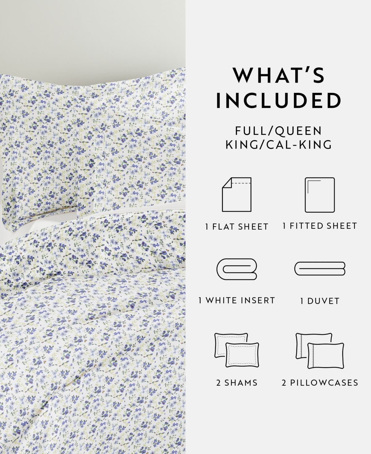ienjoy Home Bedding Bundle Patterned -Piece Comforter with Duvet Cover Set