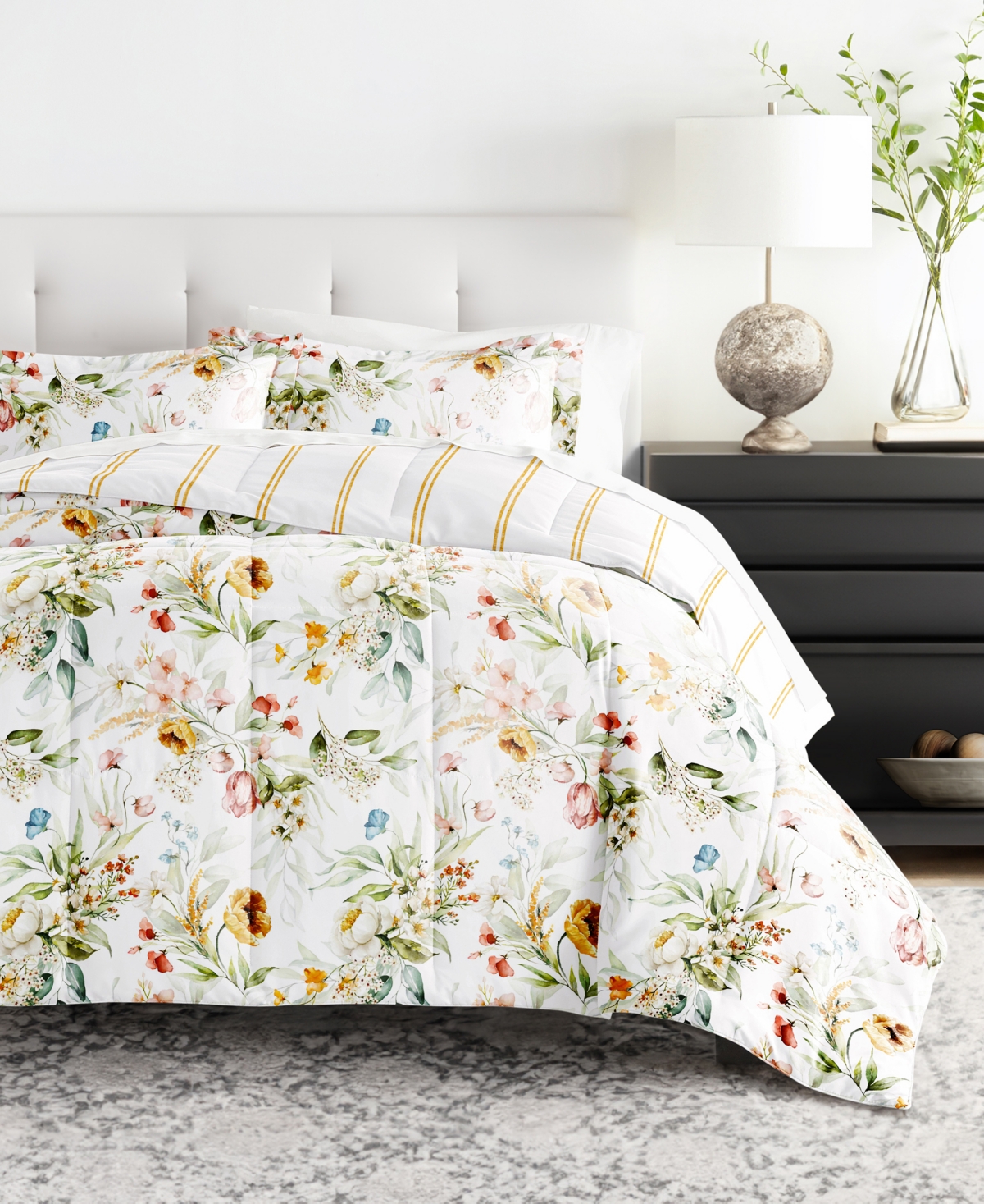 ienjoy Home Bedding Bundle Patterned 5-Piece Comforter Set