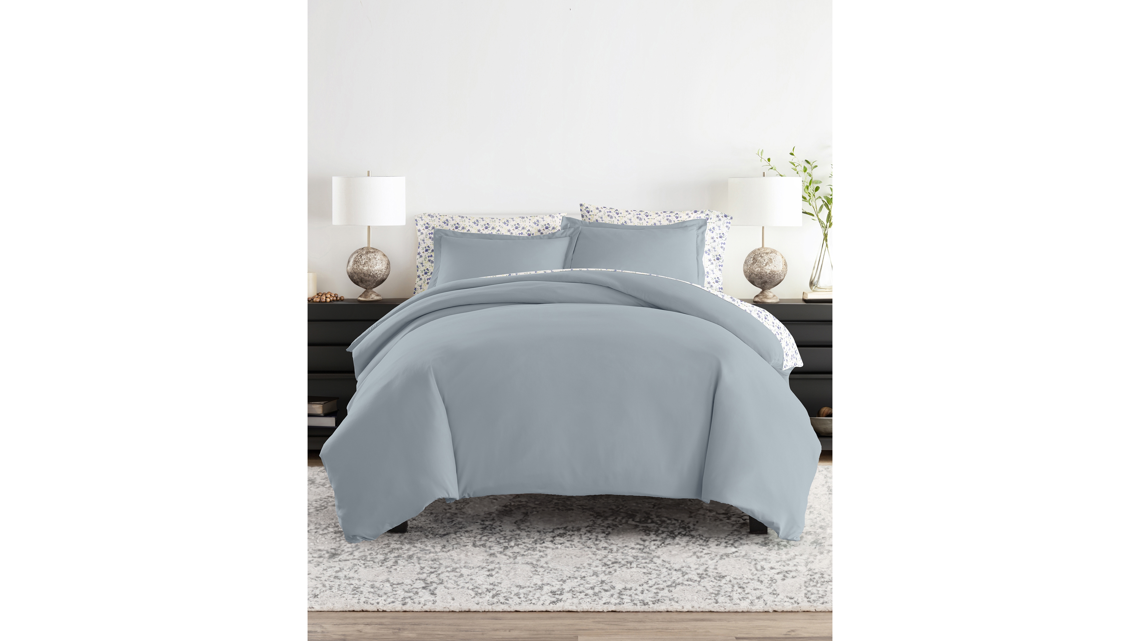 ienjoy Home Bedding Bundle 8-Piece Comforter with Duvet Cover Set, Queen