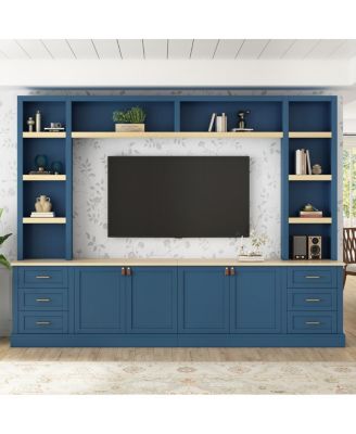Farmhouse 4-Piece Entertainment Center Wall Unit