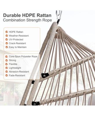 Streamdale Outdoor garden rattan egg swing chair hanging chair PE hanging chair