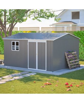 Streamdale Outdoor Storage Shed Metal, Large Garden Tool Sheds with Lockable Doors