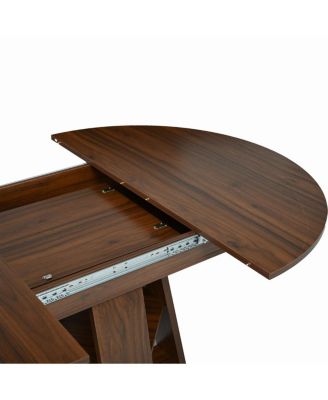 Streamdale Extendable Walnut Dining Table for 4-8