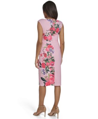 Petite Draped Bodice Midi Dress