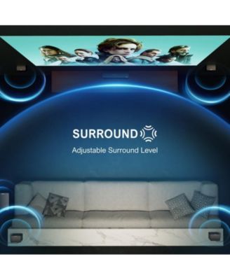 7.1ch Soundbar with Wireless Subwoofer, Surround Sound System for TV, App Control, 410W Peak Power, 4 Wired Surround Speakers, Poseidon D70